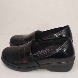 Laforst Black Patent Slip Resistant Comfort Clogs